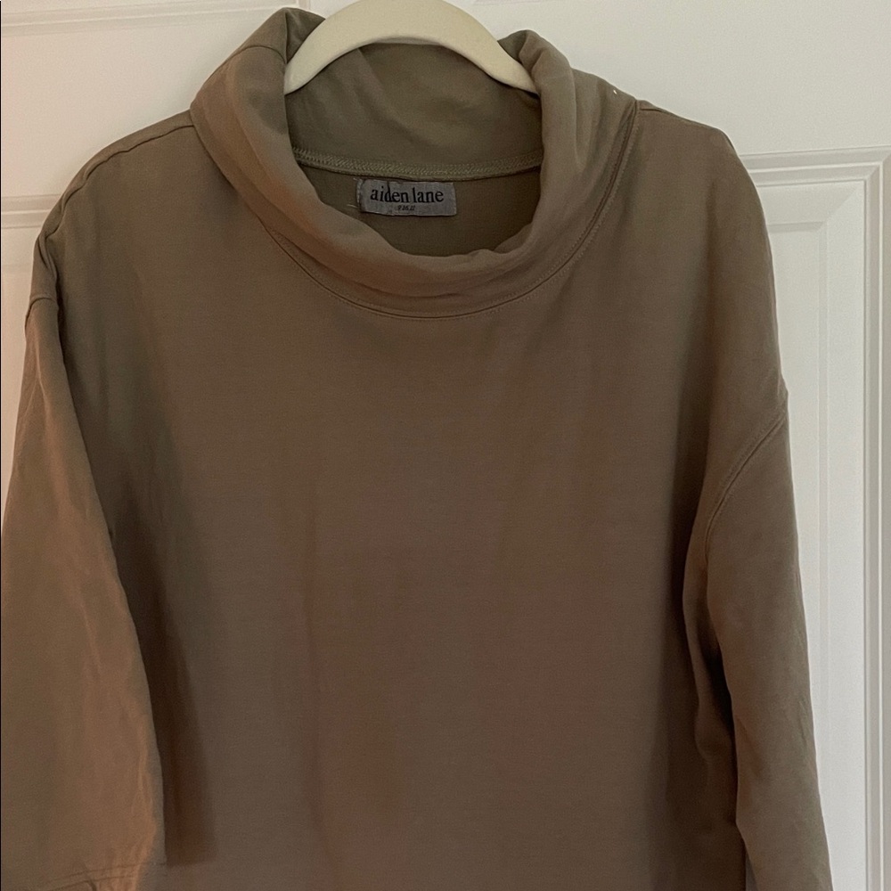 Aiden Lane Tan Cowl Neck Dress